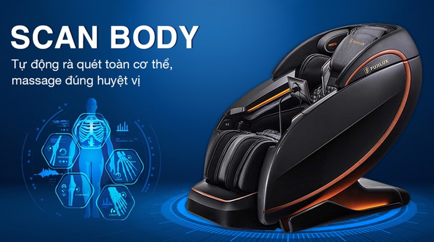 Công nghệ Scan Body trên ghế massage cao cấp 4D Fuji Luxury FJ S99 Cullian