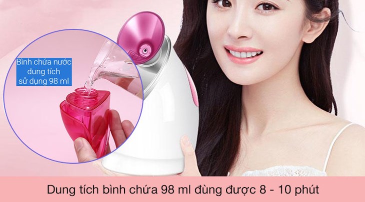 Máy xông hơi mặt nano nóng K.SKIN KD2331A sở hữu bình chứa nước dung tích 98ml dễ dàng tháo rời và vệ sinh sạch sẽ