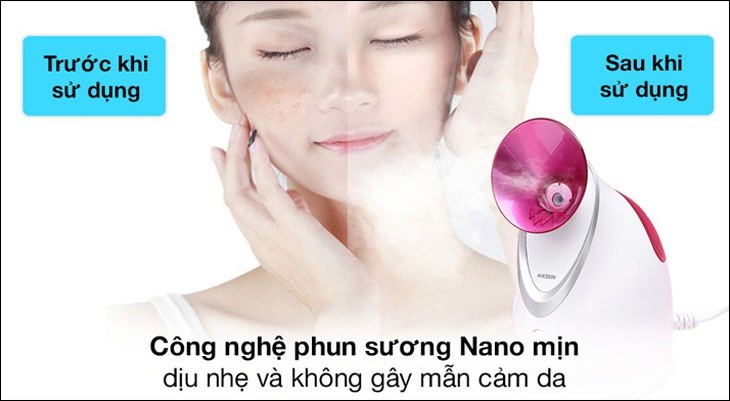 Công nghệ nano sương mù mịn trên máy xông mặt K.Skin giúp gia tăng thẩm thấu các dưỡng chất từ mỹ phẩm vào sâu bên trong da