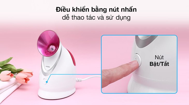 Máy xông hơi mặt nano nóng K.SKIN KD2331A sử dụng bảng điều khiển nút nhấn dễ thao tác, sử dụng