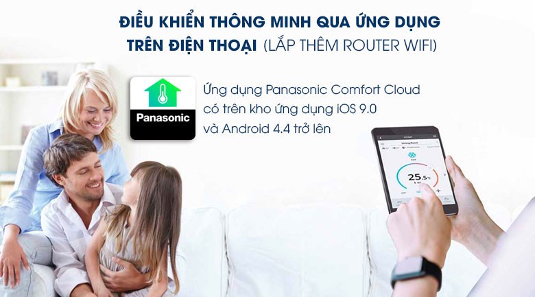 Bạn có thể điều khiển máy lạnh thông qua điện thoại với ứng dụng Cormfort Cloud