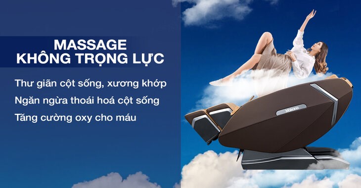 Ghế Massage Makano MKGM-30002 với tính năng massage không trọng lực 