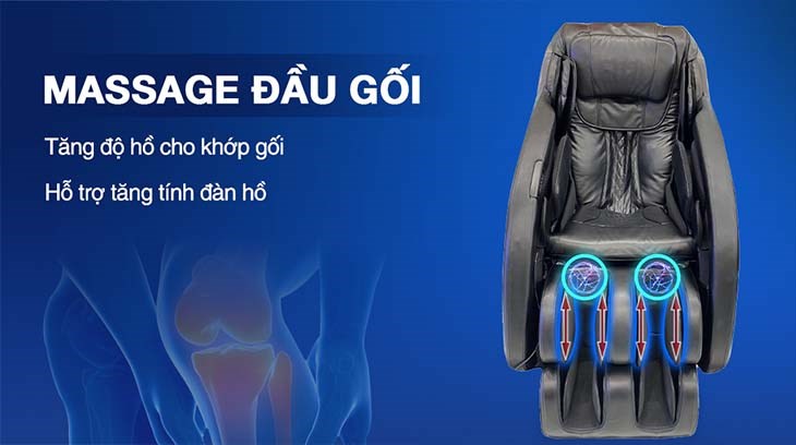 Ghế Massage Fuji Luxury FJ S600 giúp giảm đau đầu gối, hạn chế mất ngủ, lo âu