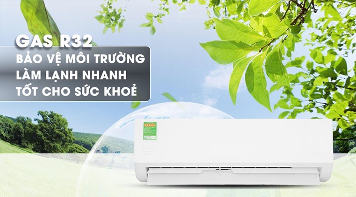 Máy lạnh Beko Inverter 1.5 HP RSVC12VT sử dụng gas R32 an toàn với môi trường