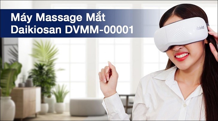 Máy massage mắt Daikiosan DVMM-00001 có thiết kế sang trọng, hiện đại, thu hút mọi ánh nhìn