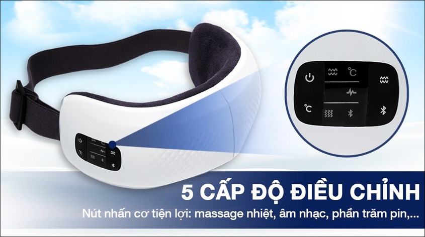 Máy massage mắt Daikiosan DVMM-00001 được trang bị nút nhấn cơ trên thân máy giúp người dùng dễ dàng điều khiển, đặc biệt là người cao tuổi