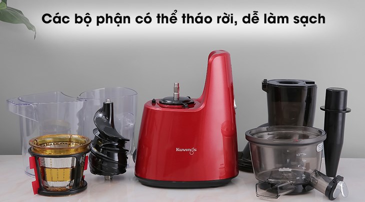 Máy ép trái cây Kuvings có thiết kế tiện tháo rời các bộ phận, cho bạn dễ dàng bảo quản và vệ sinh