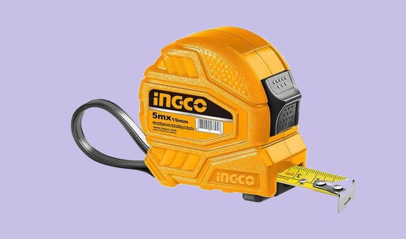 Thước cuộn tự động Ingco HSMT26519 5m sở hữu thiết kế nhỏ gọn, thước cuộn gọn bên trong vỏ giúp dễ dàng bỏ túi khi sử dụng