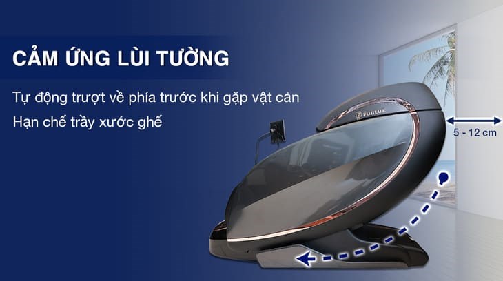 Ghế Massage Fuji Luxury FJ S99 Cullian giúp ghế tránh va chạm với các chướng ngại vật phía sau