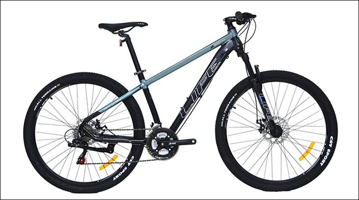 Xe đạp địa hình MTB Life 27.5 HCG Century 27.5 inch sử dụng phuộc nhún được làm từ hợp kim nhôm giúp giảm xóc hiệu quả 