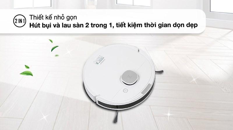 Robot hút bụi lau nhà Ecovacs Deebot N10 DBX41 tích hợp chức năng hút bụi và lau nhà 2 trong 1