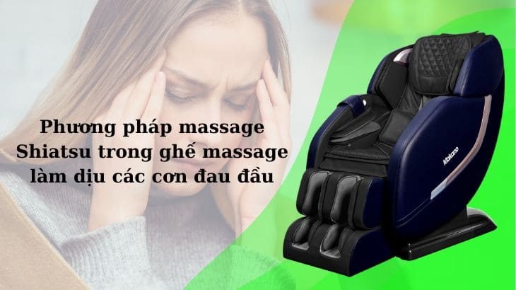 Ghế Massage Makano MKGM-10003 giúp xoa dịu cơn đau đầu vì máu lưu thông tới não tốt hơn