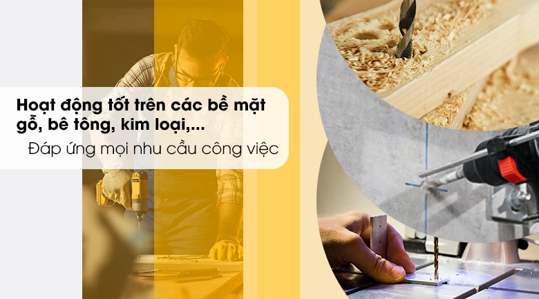 Máy khoan búa điện Tolsen 79501 500W có thể đục bê tông, gỗ, kim loại rất hiệu quả