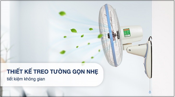 Quạt treo Senko TC1626 thiết kế nhỏ gọn, màu sắc bắt mắt phù hợp mọi không gian