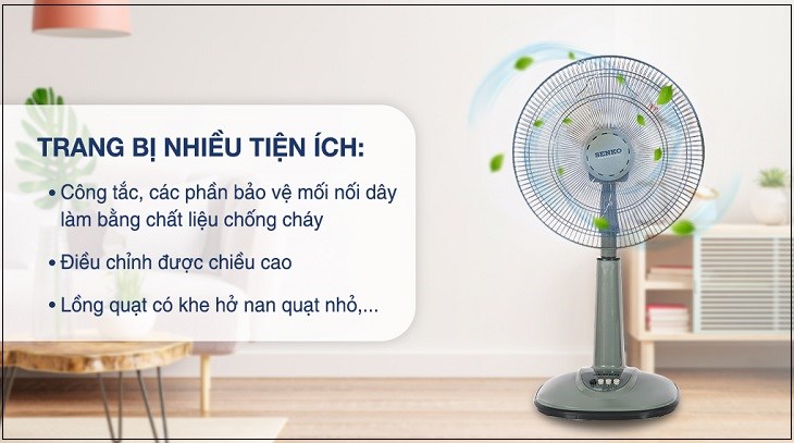 Quạt lửng Senko L1638 trang nhiều tiện ích thông minh, đáp ứng nhu cầu sửu dụng nhiều người