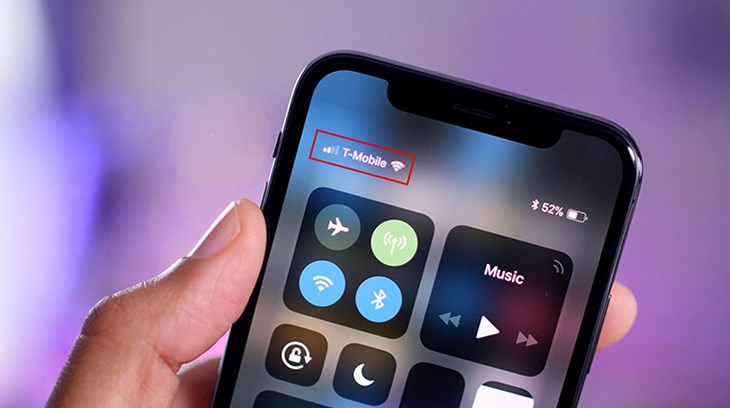 Có thể nhận biết iPhone bắt sóng yếu nhờ vào thanh thu sóng ở góc trái màn hình