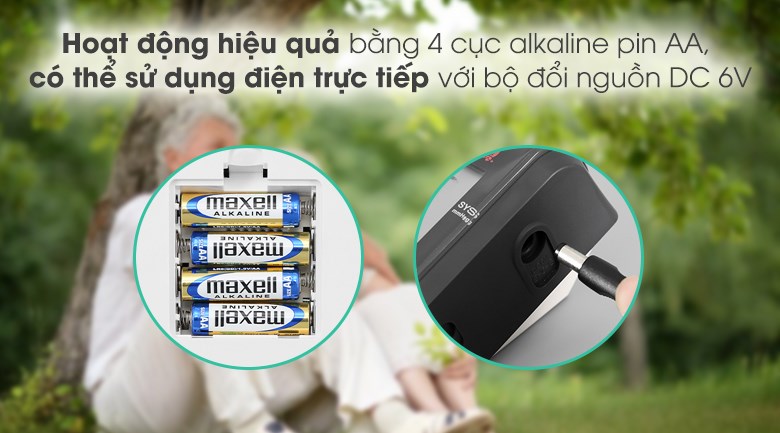 Máy đo huyết áp tự động Microlife B6 Advanced có thể sử dụng điện trực tiếp với bộ đổi nguồn DC 6V để tiết kiệm pin hiệu quả