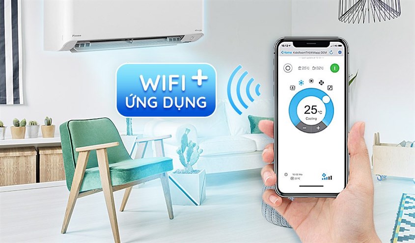 Bạn cần kết nối wifi cho máy lạnh và tải ứng dụng về máy để sử dụng