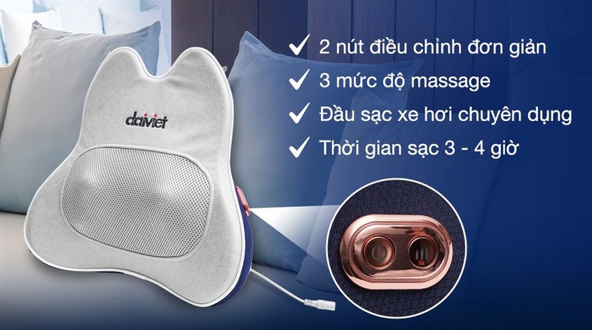 Máy massage Daikiosan có thể đáp ứng nhu cầu sử dụng đa dạng với 3 cường độ massage khác nhau