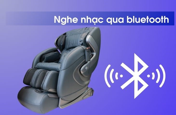 Ghế massage Fuji Luxury FJ 686 có khả năng kết nối Bluetooth cho phép người dùng vừa nghe nhạc vừa massage thư giãn