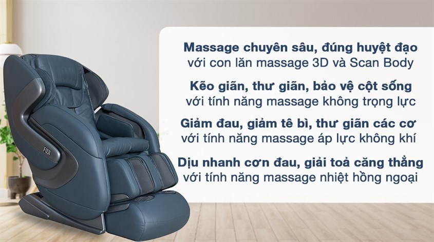 Ghế massage Fuji Luxury FJ 686 được trang bị nhiều chế độ massage để bạn thoải mái lựa chọn