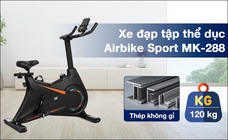 Xe Đạp Tập Thể Dục Airbike Sport MK-288 giúp tăng cường sức khỏe tim mạch hiệu quả