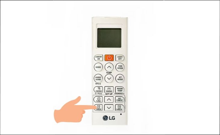 Hẹn giờ bật/tắt điều hòa bằng nút Timer