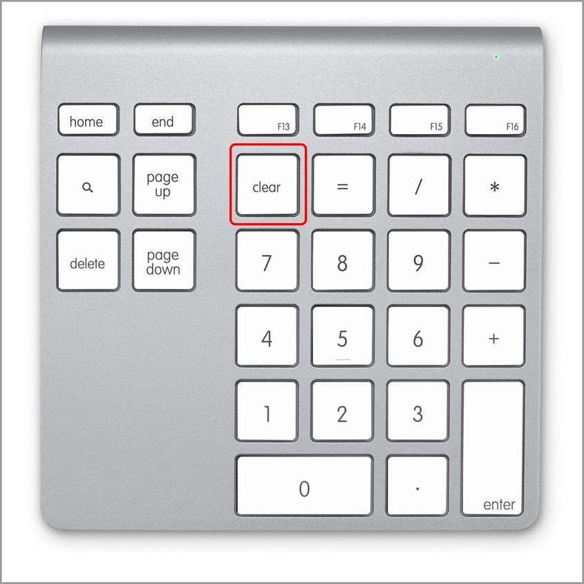 Người dùng hãy nhấn nút Clear có trên bàn phím số để kiểm tra