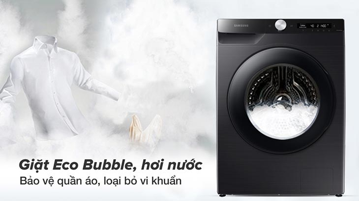 Máy giặt Samsung Inverter 13 kg WW13T504DAB/SV trang bị công nghệ giặt bong bóng Eco Bubble và hơi nước Hygiene Steam bảo vệ quần áo, loại bỏ vi khuẩn hiệu quả