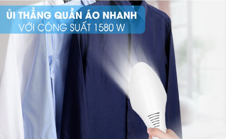 Bàn ủi hơi nước đứng Kangaroo KG-75B8 1580W có công suất 1580W, phù hợp với gia đình sử dụng ở mức trung bình