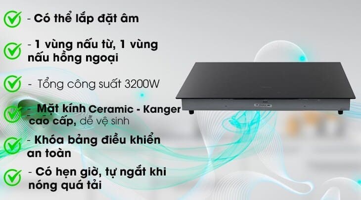 Bếp từ hồng ngoại lắp âm Midea MC-IHD361 được bán với giá 6.150.000 đồng (cập nhật 08/2023 và có thể thay đổi theo thời gian)