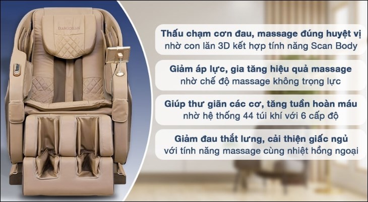 Ghế massage remote cảm ứng Daikiosan DKGM-20001 là món quà tuyệt vời dành tặng cho mẹ