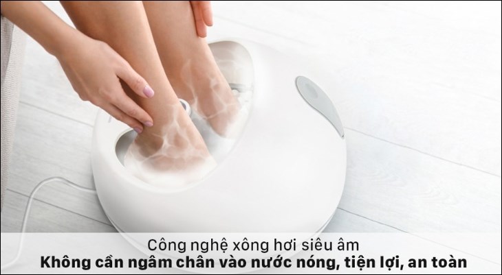 Bồn massage xông hơi chân Rio FTBH9 hoạt động nhờ công nghệ xông hơi siêu âm an toàn, thân thiện với môi trường