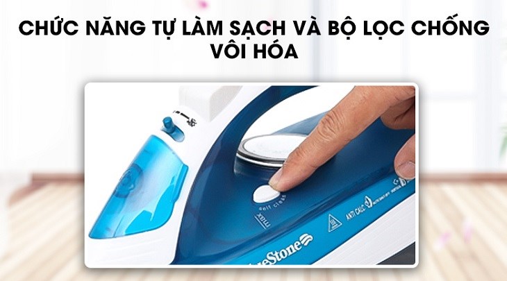 Bàn ủi hơi nước BlueStone SIB-3831 2200W được tích hợp chức năng chống đóng cặn, không lo tắc nghẽn hơi nước khi sử dụng