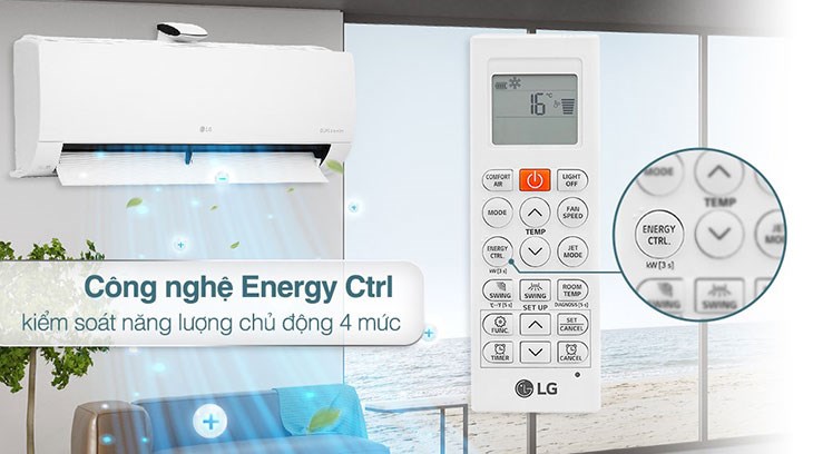 Chế độ Energy Ctrl trên máy lạnh LG Inverter 1.5 HP V13API1 có khả năng kiểm soát năng lượng chủ động theo mùa