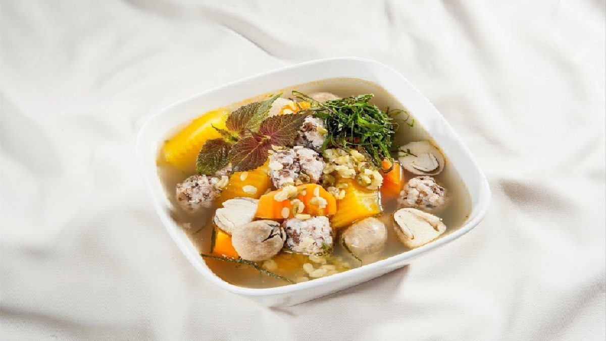 Canh đu đủ viên cua