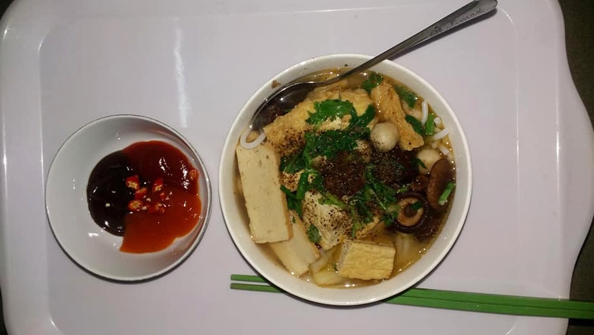 Bánh canh nấm chay