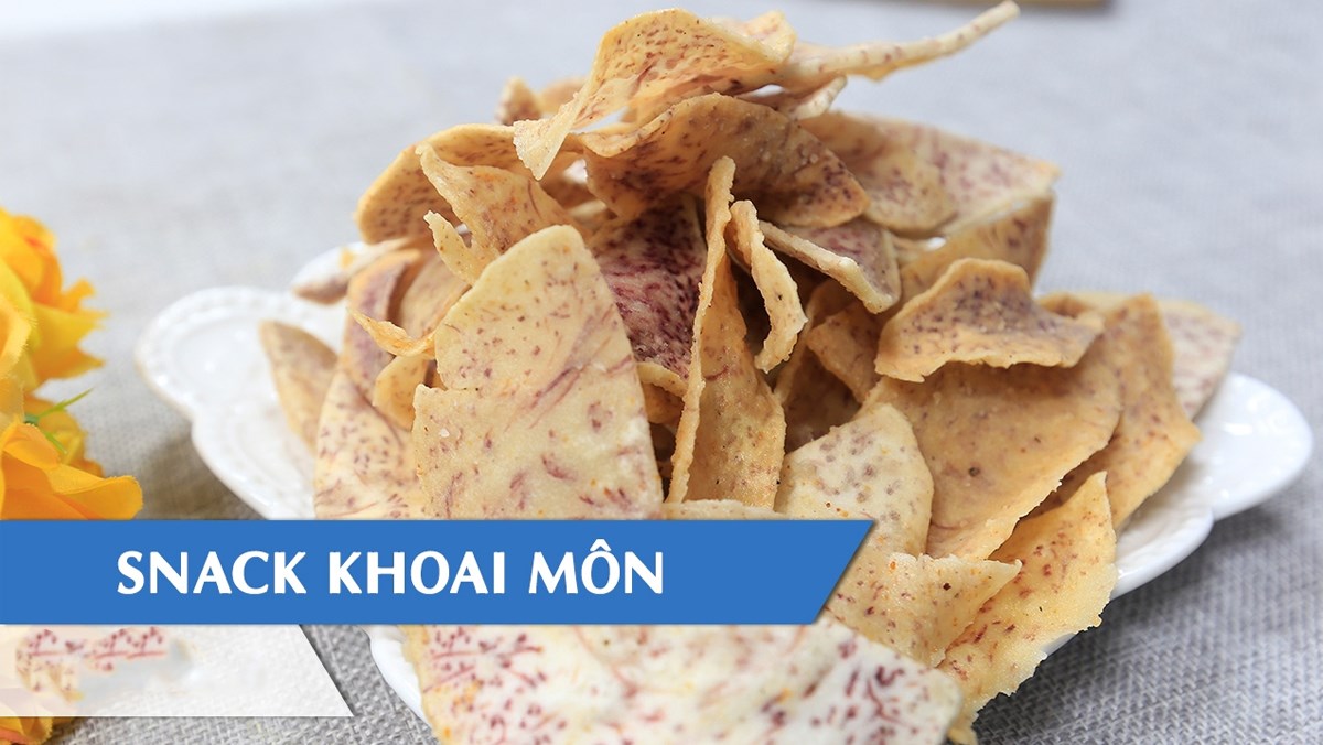 2 cách làm snack khoai môn chiên giòn và lắc phô mai