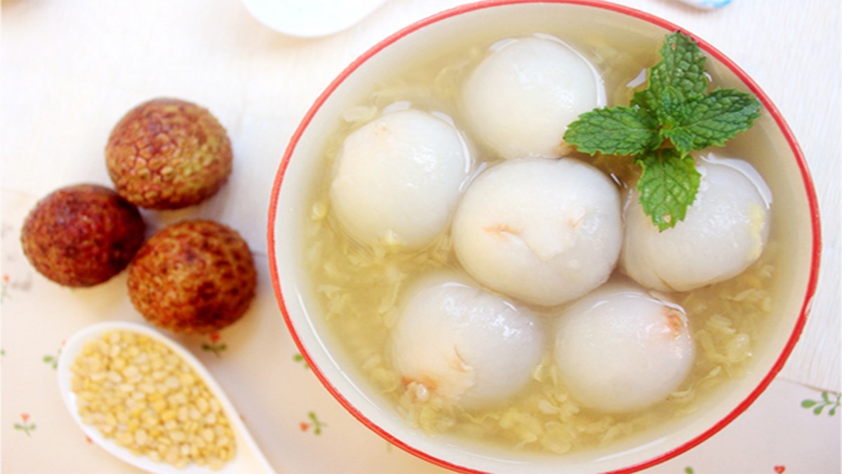 chè vải đậu xanh