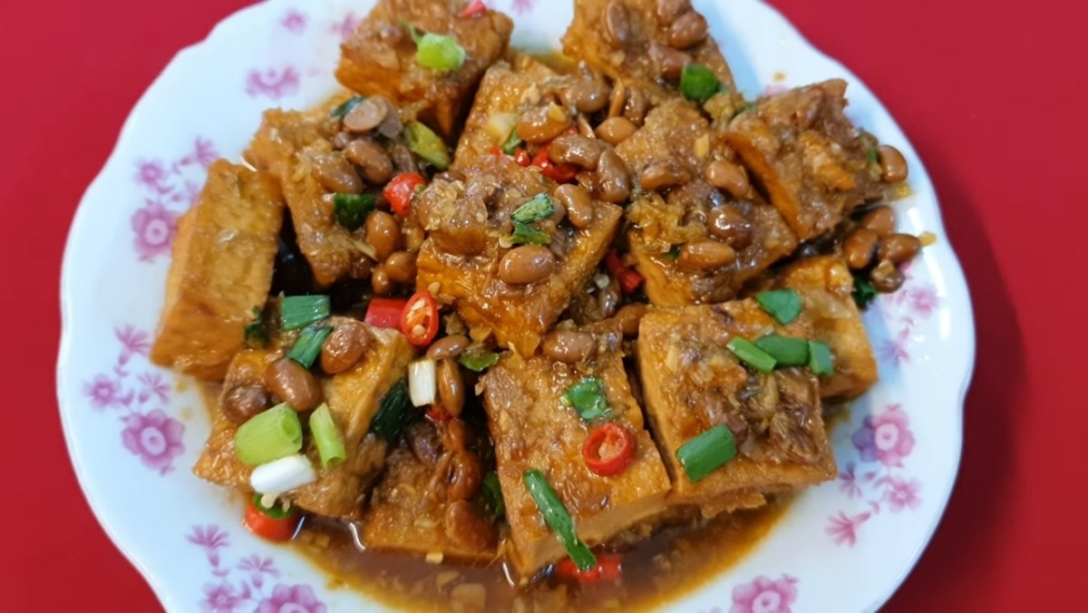 Đậu hủ kho tương hột chay