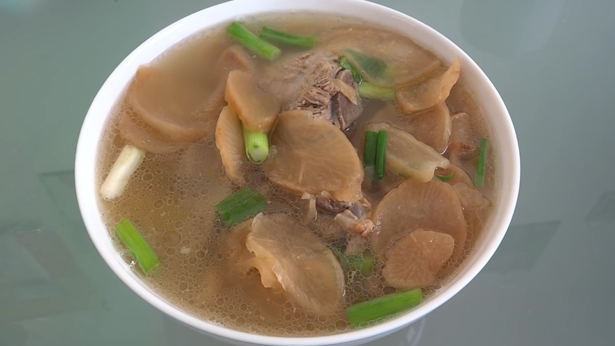 Canh củ cải muối (xá bấu)