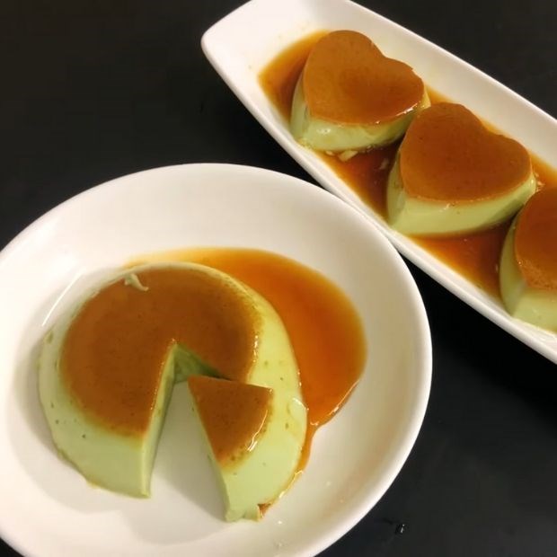 Bánh flan trà xanh