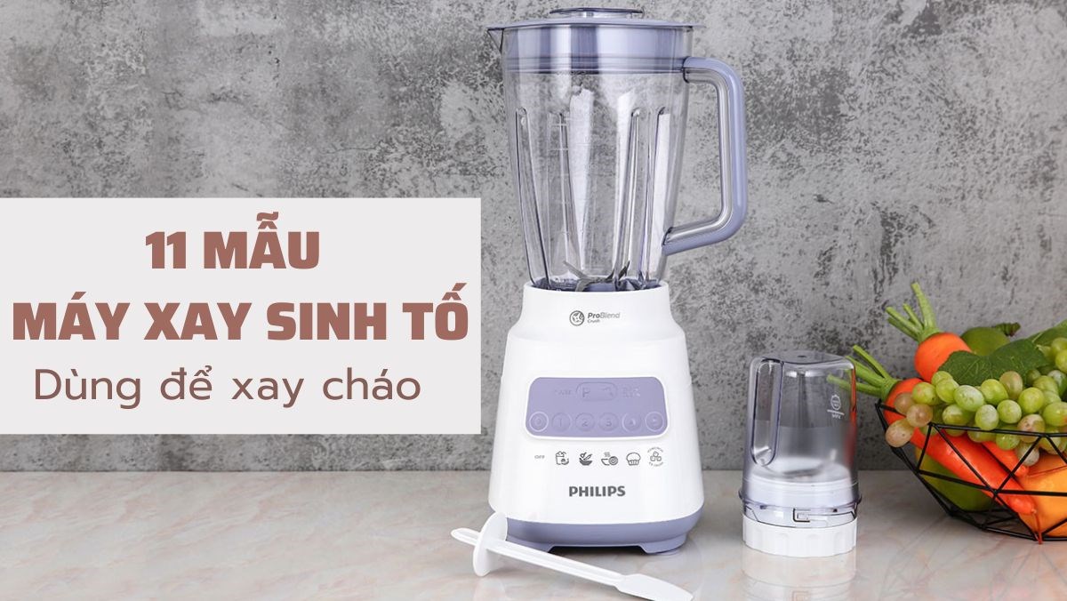 11 mẫu máy xay sinh tố để xay cháo