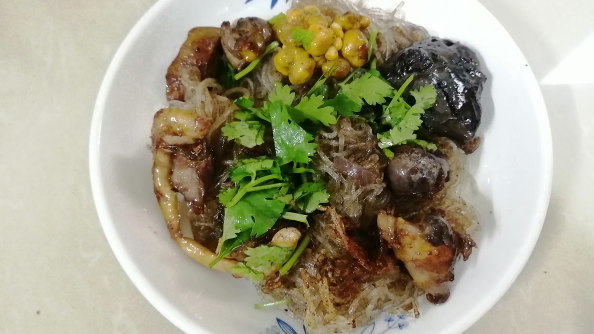 Miến xào lòng gà