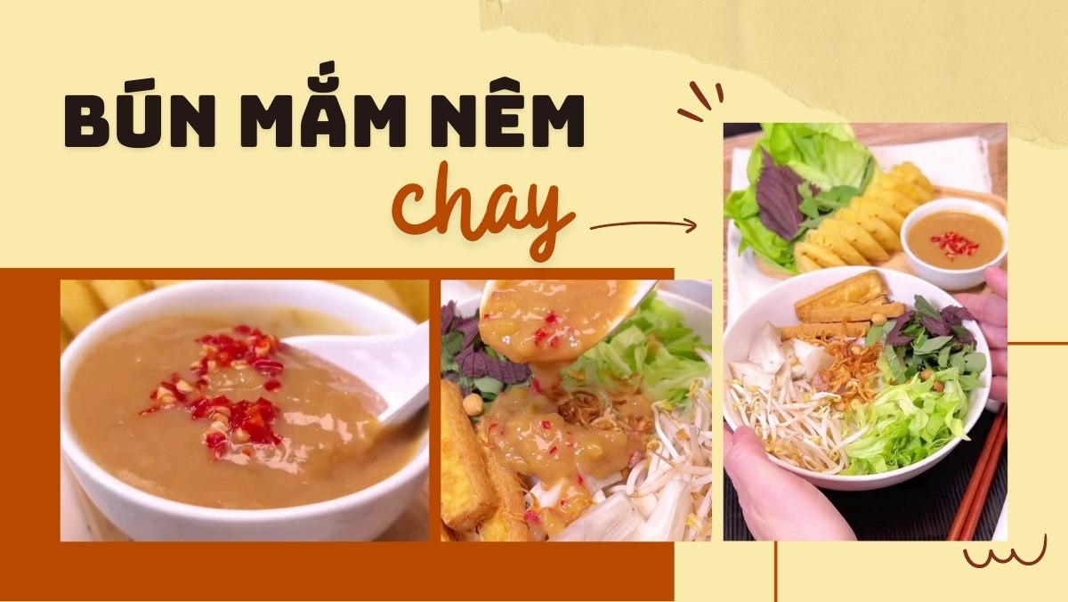 Cách làm bún mắm nêm chay