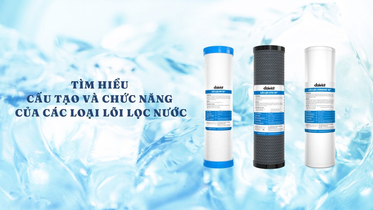 Cấu tạo và chức năng của các loại lõi lọc nước