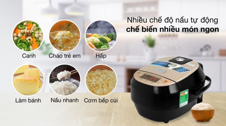 Nồi cơm điện cao tần Midea 1.5 lít MB-HS4007 có thể nấu được nhiều món