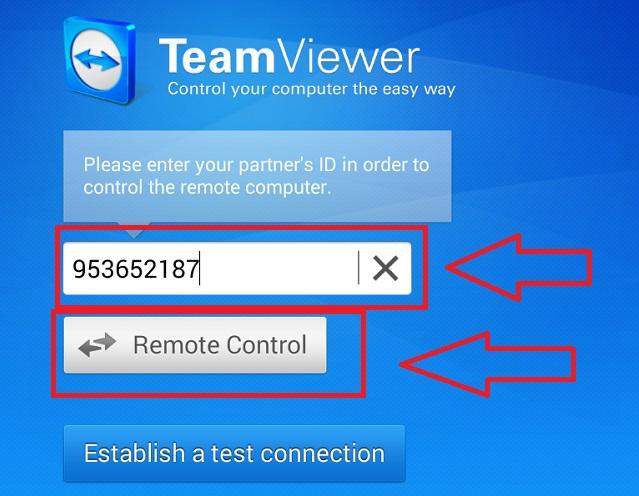 Điều khiển máy tính bằng teamviewer trên thiết bị Android