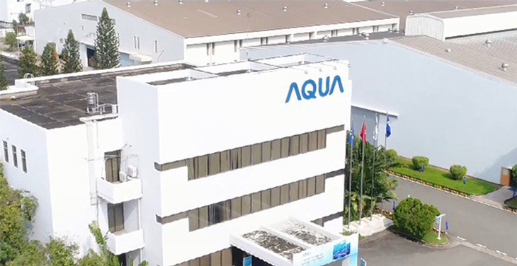 Nhà máy sản xuất máy lạnh Aqua được đặt tài Biên Hòa