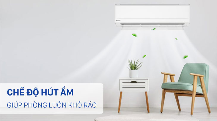 Máy lạnh Panasonic Inverter 2 HP CU/CS-WPU18XKH-8 được tích hợp chế độ hút ẩm giúp phòng luôn khô ráo